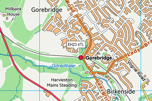 EH23 4TL map - OS VectorMap District (Ordnance Survey) EH23 4TL map - OS VectorMap District (Ordnance Survey)