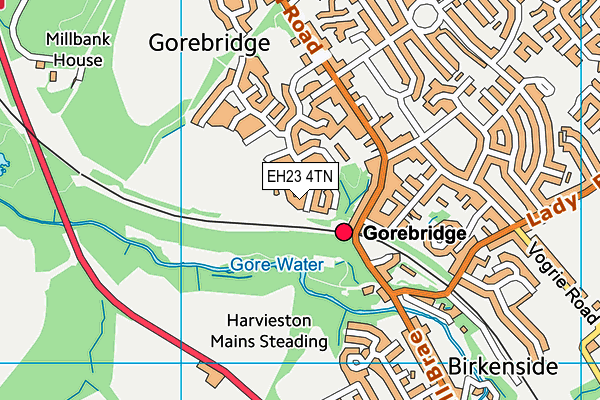 EH23 4TN map - OS VectorMap District (Ordnance Survey) EH23 4TN map - OS VectorMap District (Ordnance Survey)
