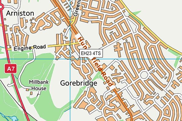 EH23 4TS map - OS VectorMap District (Ordnance Survey) EH23 4TS map - OS VectorMap District (Ordnance Survey)