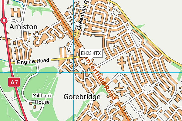 EH23 4TX map - OS VectorMap District (Ordnance Survey) EH23 4TX map - OS VectorMap District (Ordnance Survey)