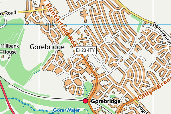 EH23 4TY map - OS VectorMap District (Ordnance Survey)