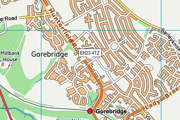 EH23 4TZ map - OS VectorMap District (Ordnance Survey) EH23 4TZ map - OS VectorMap District (Ordnance Survey)
