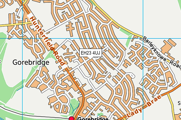 EH23 4UJ map - OS VectorMap District (Ordnance Survey) EH23 4UJ map - OS VectorMap District (Ordnance Survey)