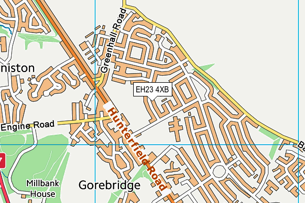 EH23 4XB map - OS VectorMap District (Ordnance Survey) EH23 4XB map - OS VectorMap District (Ordnance Survey)