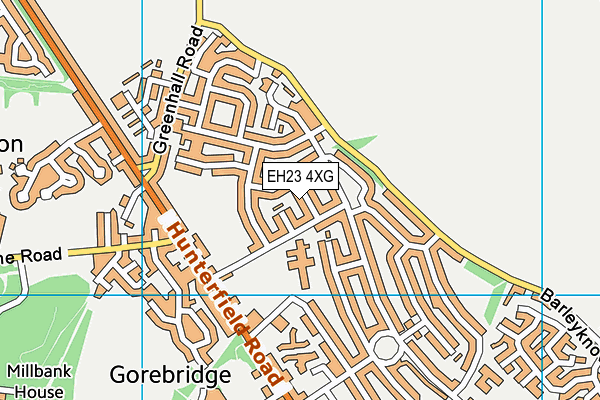 EH23 4XG map - OS VectorMap District (Ordnance Survey)
