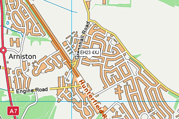 EH23 4XJ map - OS VectorMap District (Ordnance Survey) EH23 4XJ map - OS VectorMap District (Ordnance Survey)