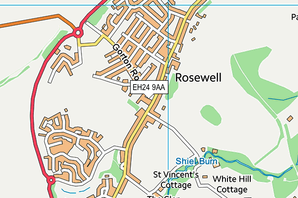 EH24 9AA map - OS VectorMap District (Ordnance Survey) EH24 9AA map - OS VectorMap District (Ordnance Survey)