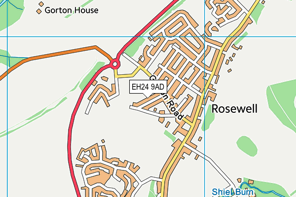 EH24 9AD map - OS VectorMap District (Ordnance Survey) EH24 9AD map - OS VectorMap District (Ordnance Survey)