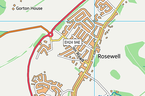 EH24 9AE map - OS VectorMap District (Ordnance Survey) EH24 9AE map - OS VectorMap District (Ordnance Survey)