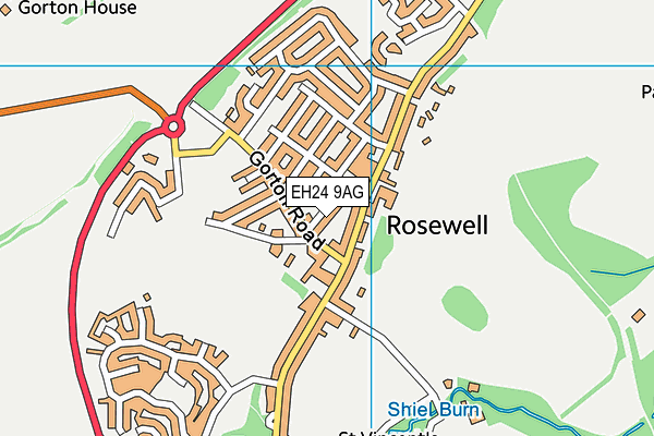 EH24 9AG map - OS VectorMap District (Ordnance Survey) EH24 9AG map - OS VectorMap District (Ordnance Survey)