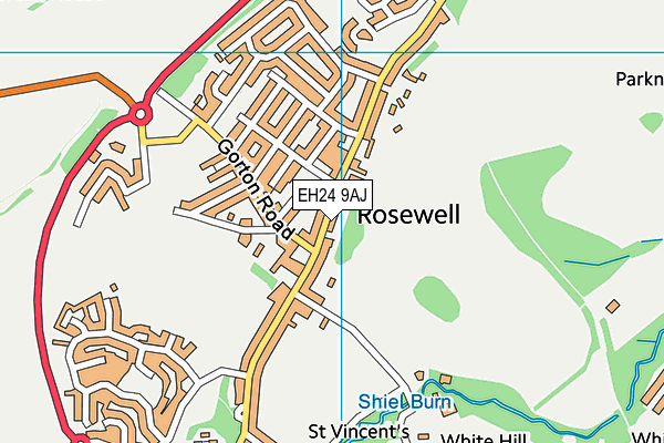 EH24 9AJ map - OS VectorMap District (Ordnance Survey) EH24 9AJ map - OS VectorMap District (Ordnance Survey)