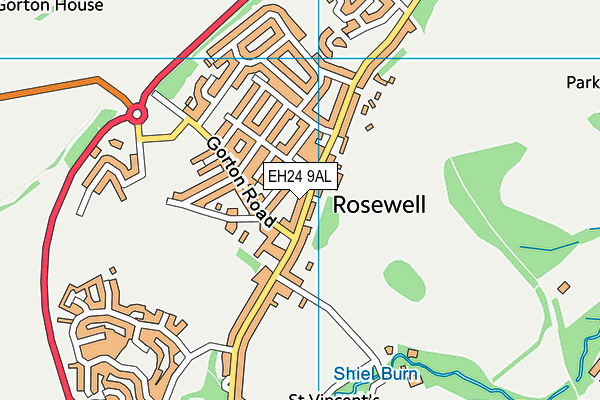 EH24 9AL map - OS VectorMap District (Ordnance Survey) EH24 9AL map - OS VectorMap District (Ordnance Survey)