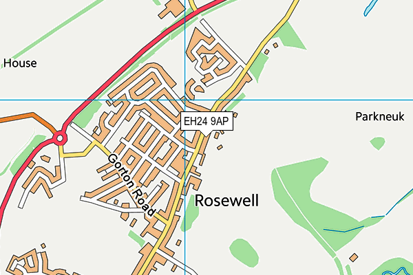 EH24 9AP map - OS VectorMap District (Ordnance Survey) EH24 9AP map - OS VectorMap District (Ordnance Survey)