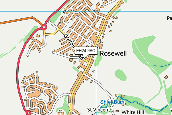 EH24 9AQ map - OS VectorMap District (Ordnance Survey) EH24 9AQ map - OS VectorMap District (Ordnance Survey)