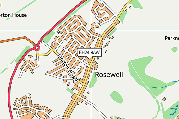 EH24 9AW map - OS VectorMap District (Ordnance Survey) EH24 9AW map - OS VectorMap District (Ordnance Survey)