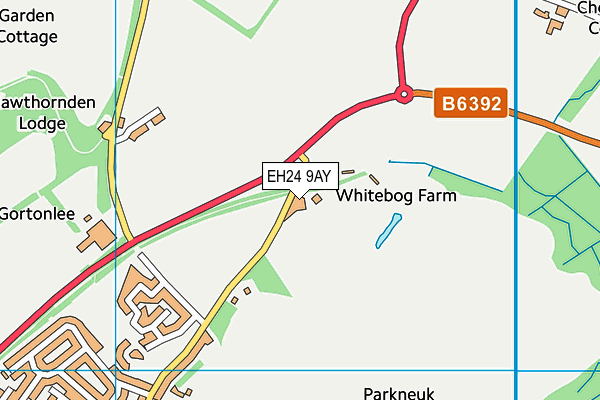 EH24 9AY map - OS VectorMap District (Ordnance Survey) EH24 9AY map - OS VectorMap District (Ordnance Survey)