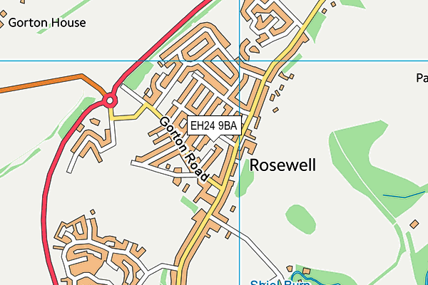 EH24 9BA map - OS VectorMap District (Ordnance Survey) EH24 9BA map - OS VectorMap District (Ordnance Survey)