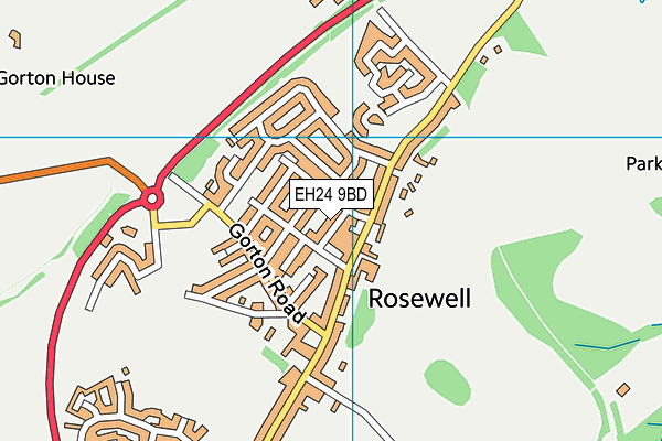 EH24 9BD map - OS VectorMap District (Ordnance Survey) EH24 9BD map - OS VectorMap District (Ordnance Survey)