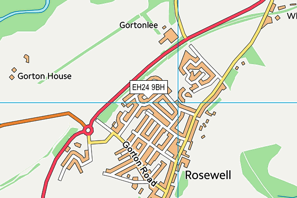 EH24 9BH map - OS VectorMap District (Ordnance Survey) EH24 9BH map - OS VectorMap District (Ordnance Survey)