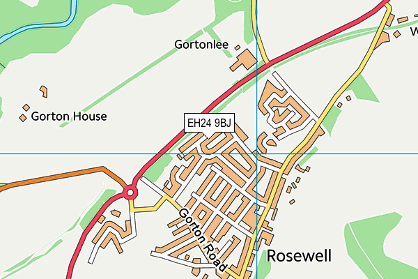 EH24 9BJ map - OS VectorMap District (Ordnance Survey) EH24 9BJ map - OS VectorMap District (Ordnance Survey)