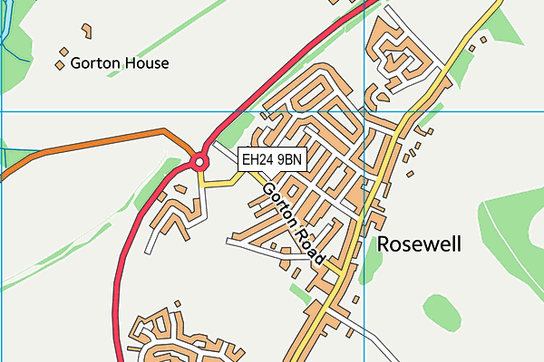 EH24 9BN map - OS VectorMap District (Ordnance Survey) EH24 9BN map - OS VectorMap District (Ordnance Survey)
