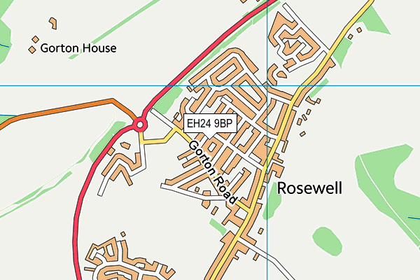 EH24 9BP map - OS VectorMap District (Ordnance Survey) EH24 9BP map - OS VectorMap District (Ordnance Survey)
