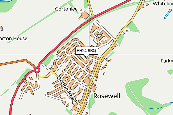EH24 9BQ map - OS VectorMap District (Ordnance Survey) EH24 9BQ map - OS VectorMap District (Ordnance Survey)