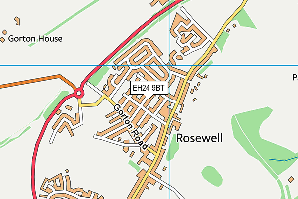 EH24 9BT map - OS VectorMap District (Ordnance Survey) EH24 9BT map - OS VectorMap District (Ordnance Survey)