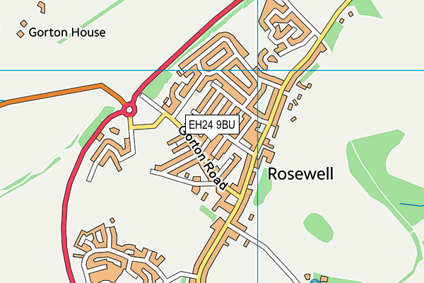 EH24 9BU map - OS VectorMap District (Ordnance Survey) EH24 9BU map - OS VectorMap District (Ordnance Survey)