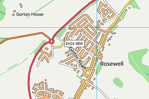EH24 9BW map - OS VectorMap District (Ordnance Survey) EH24 9BW map - OS VectorMap District (Ordnance Survey)