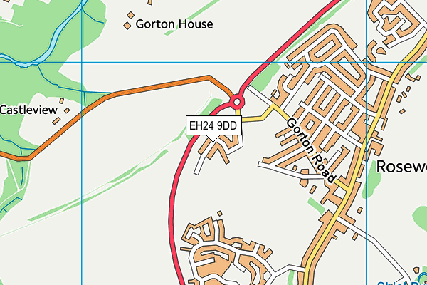 EH24 9DD map - OS VectorMap District (Ordnance Survey) EH24 9DD map - OS VectorMap District (Ordnance Survey)