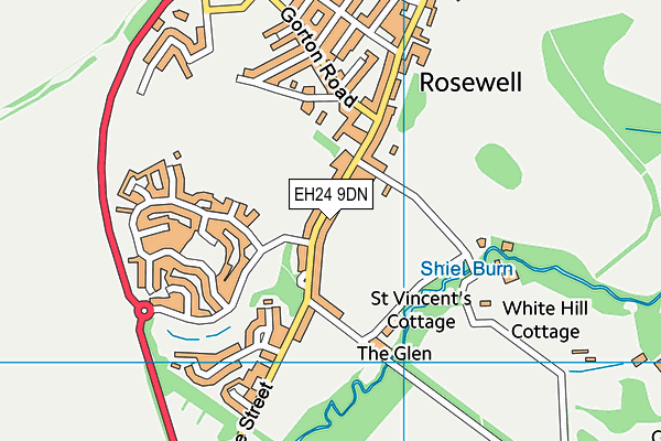 EH24 9DN map - OS VectorMap District (Ordnance Survey) EH24 9DN map - OS VectorMap District (Ordnance Survey)