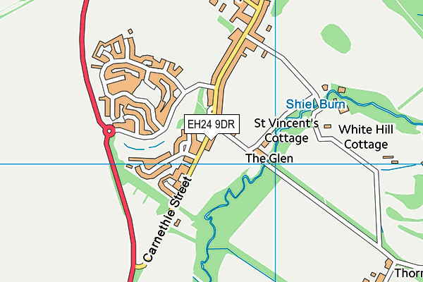 EH24 9DR map - OS VectorMap District (Ordnance Survey) EH24 9DR map - OS VectorMap District (Ordnance Survey)