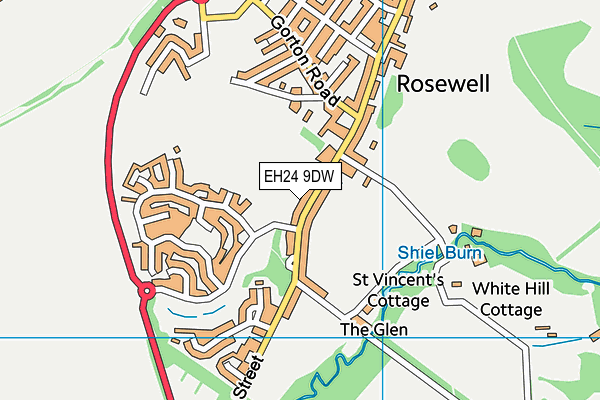 EH24 9DW map - OS VectorMap District (Ordnance Survey) EH24 9DW map - OS VectorMap District (Ordnance Survey)