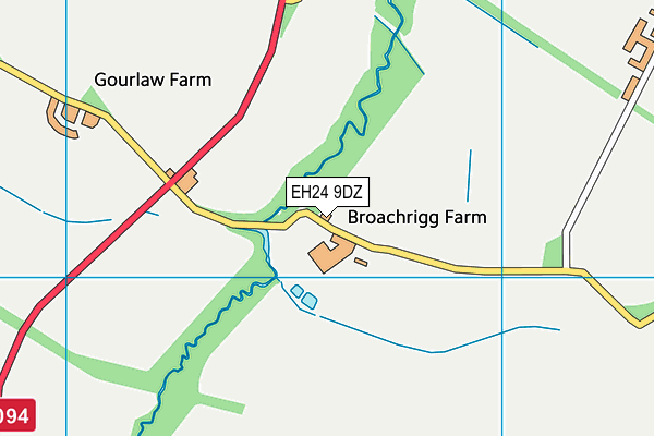 EH24 9DZ map - OS VectorMap District (Ordnance Survey) EH24 9DZ map - OS VectorMap District (Ordnance Survey)