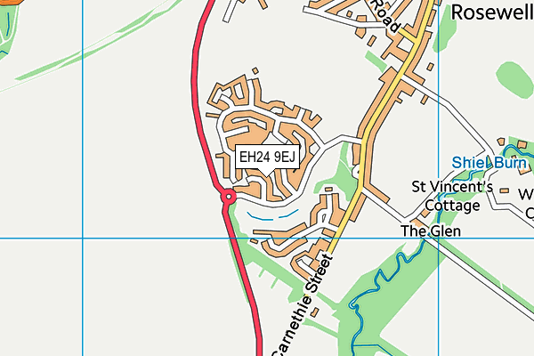 EH24 9EJ map - OS VectorMap District (Ordnance Survey) EH24 9EJ map - OS VectorMap District (Ordnance Survey)