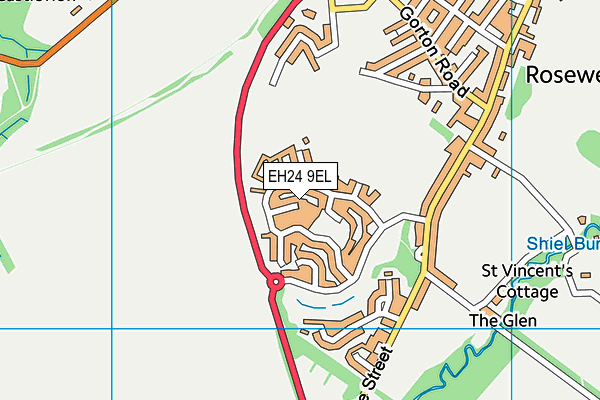 EH24 9EL map - OS VectorMap District (Ordnance Survey) EH24 9EL map - OS VectorMap District (Ordnance Survey)