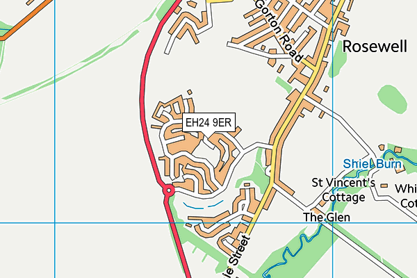 EH24 9ER map - OS VectorMap District (Ordnance Survey) EH24 9ER map - OS VectorMap District (Ordnance Survey)