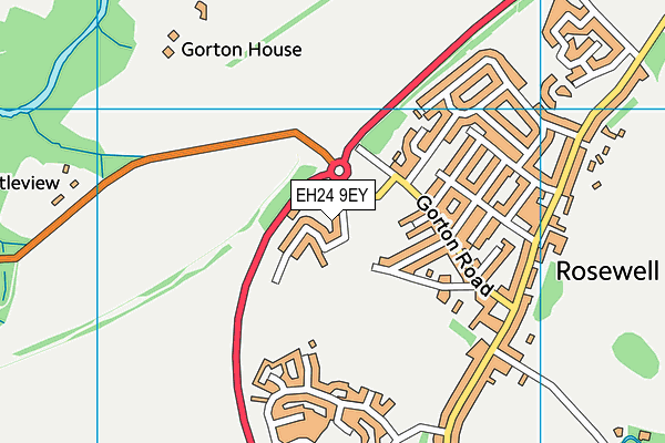 EH24 9EY map - OS VectorMap District (Ordnance Survey) EH24 9EY map - OS VectorMap District (Ordnance Survey)