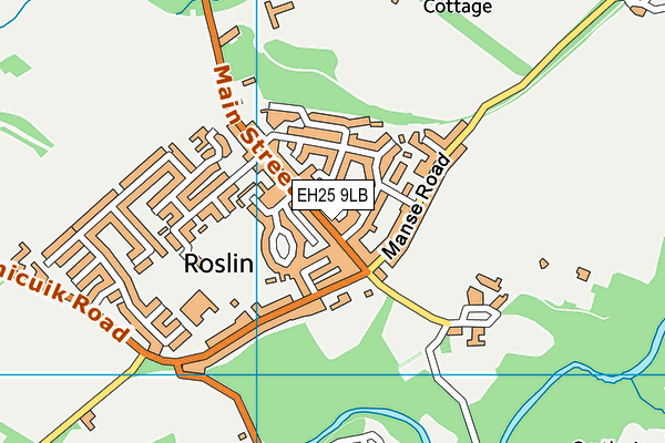 EH25 9LB map - OS VectorMap District (Ordnance Survey) EH25 9LB map - OS VectorMap District (Ordnance Survey)