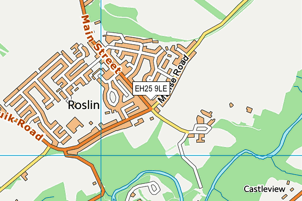EH25 9LE map - OS VectorMap District (Ordnance Survey) EH25 9LE map - OS VectorMap District (Ordnance Survey)