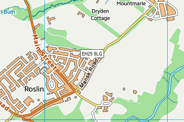 EH25 9LG map - OS VectorMap District (Ordnance Survey) EH25 9LG map - OS VectorMap District (Ordnance Survey)