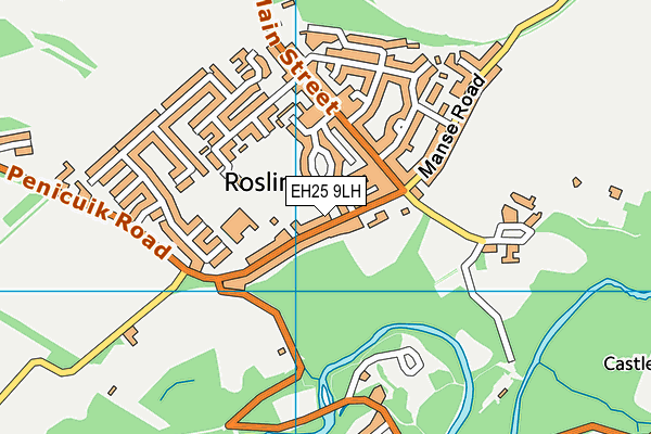 EH25 9LH map - OS VectorMap District (Ordnance Survey) EH25 9LH map - OS VectorMap District (Ordnance Survey)