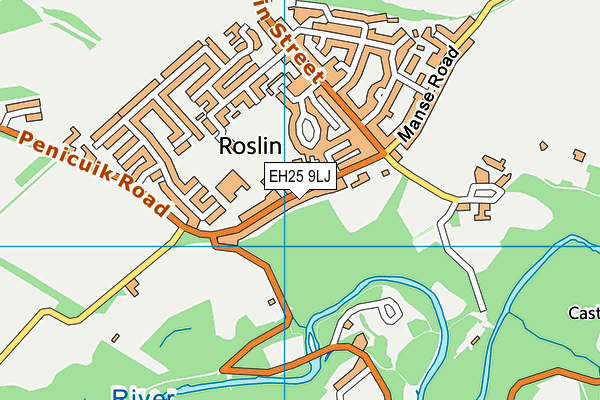 EH25 9LJ map - OS VectorMap District (Ordnance Survey) EH25 9LJ map - OS VectorMap District (Ordnance Survey)
