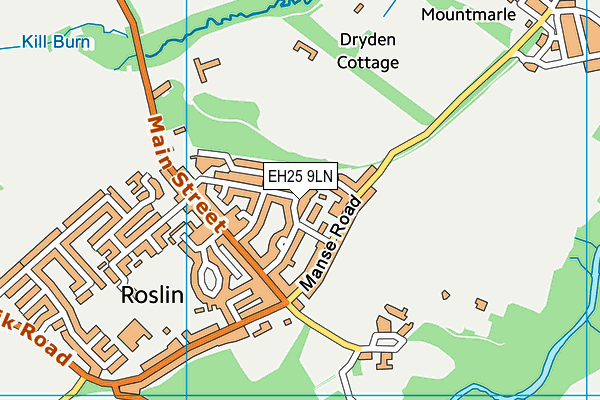 EH25 9LN map - OS VectorMap District (Ordnance Survey) EH25 9LN map - OS VectorMap District (Ordnance Survey)