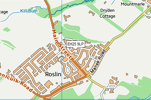 EH25 9LP map - OS VectorMap District (Ordnance Survey) EH25 9LP map - OS VectorMap District (Ordnance Survey)