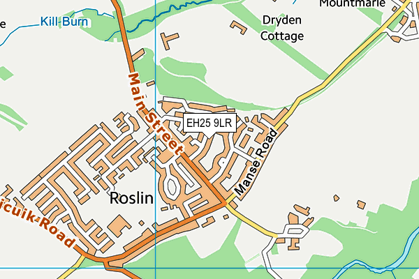 EH25 9LR map - OS VectorMap District (Ordnance Survey)