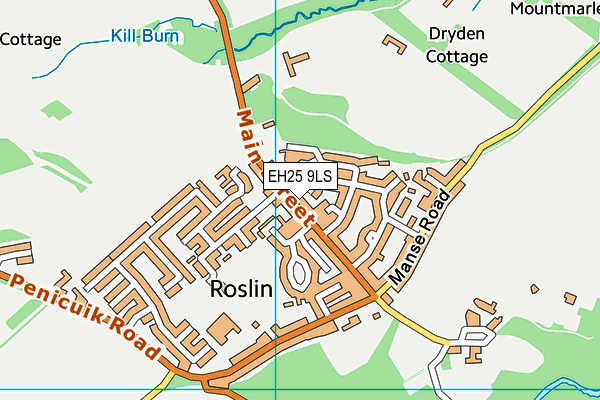EH25 9LS map - OS VectorMap District (Ordnance Survey) EH25 9LS map - OS VectorMap District (Ordnance Survey)