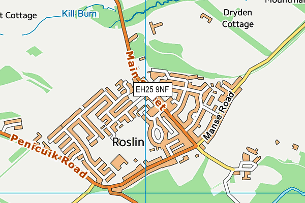 EH25 9NF map - OS VectorMap District (Ordnance Survey) EH25 9NF map - OS VectorMap District (Ordnance Survey)
