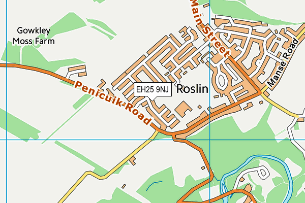EH25 9NJ map - OS VectorMap District (Ordnance Survey) EH25 9NJ map - OS VectorMap District (Ordnance Survey)